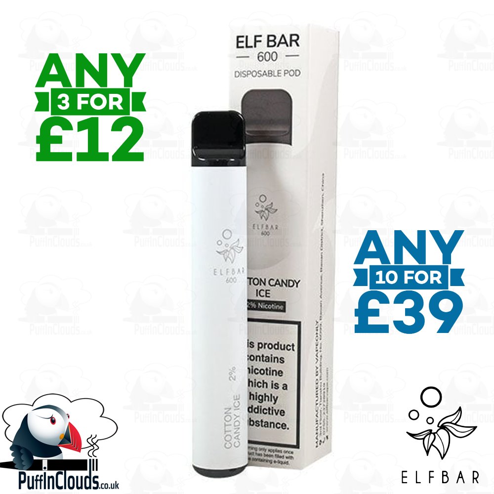 The Cotton Candy Ice ELFBAR 600 Disposable Pod pairs the distinctive notes of spun sugar with an icy menthol, delivering a sweet vape with a smooth taste.
loom.ly/RiBjSH0
#puffinclouds #elfbar #elfbar600 #disposablepod #vaping #spunsugar #cottoncandy