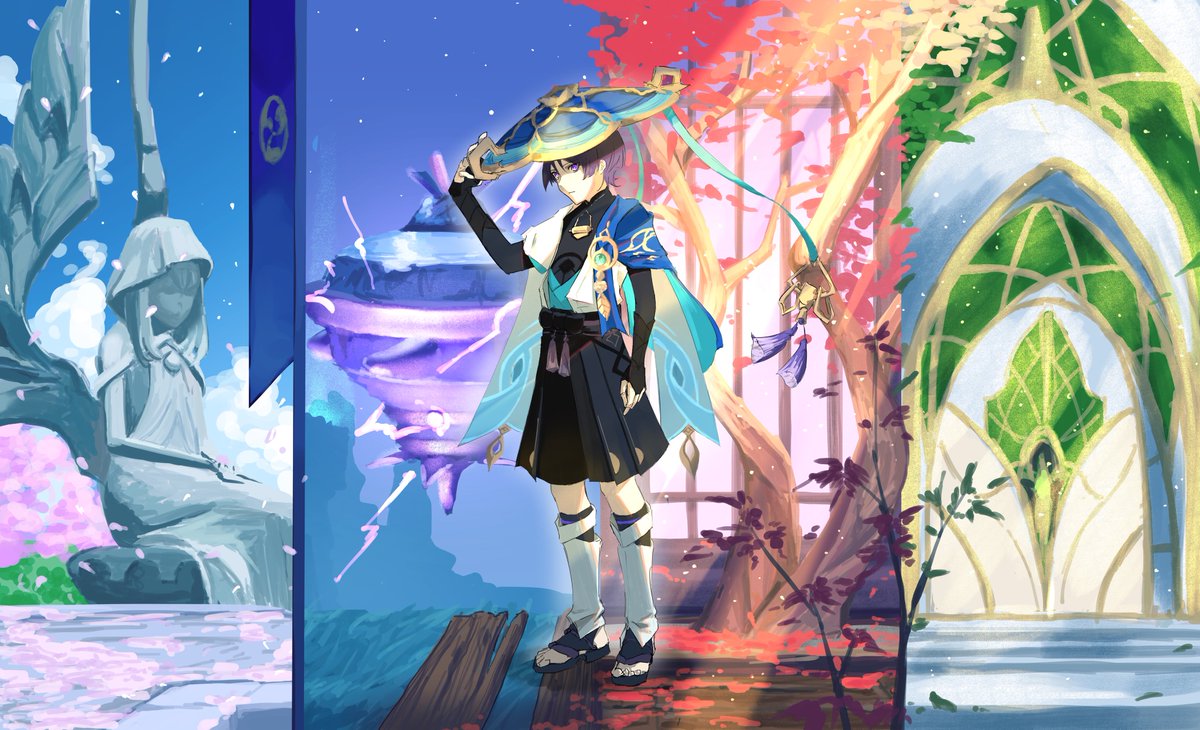 corliss_su's tweet photo. 俗世
 #放浪者イラストコンテスト 
 #GenshinImpact https://t.co/DleXXhWyiM