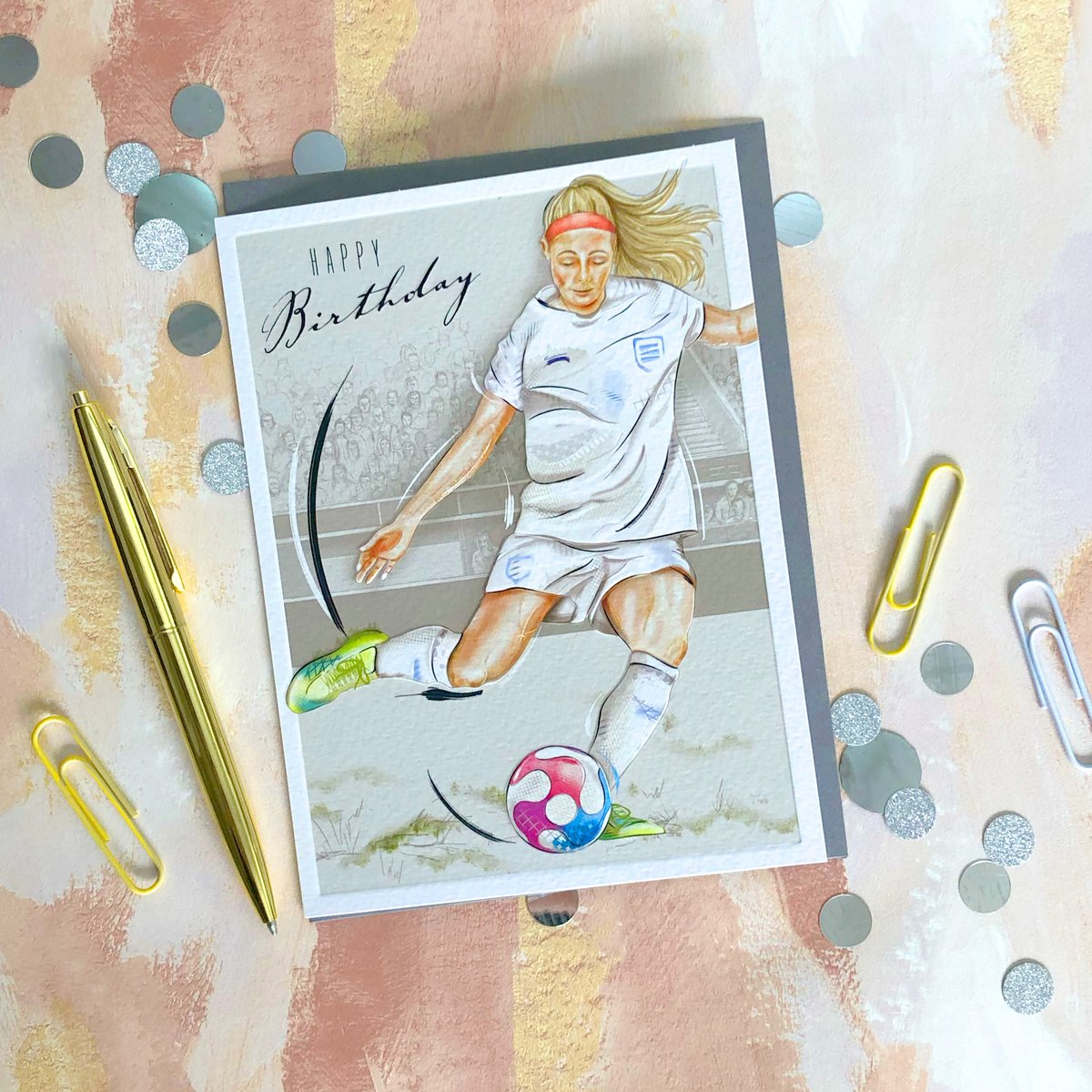 The Lionesses kick off their World Cup campaign today against Denmark! ⚽ #ComeOnEngland #Football #WomensWorldCup #NoelTattGroup #Greetingcards
