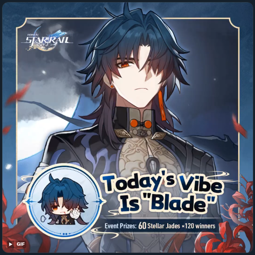 WVHO_Liam's tweet photo. My vibe today for my country situation 🥹
UID: 807582538
#HonkaiStarRail #BladeVibes https://t.co/1eyGXSBADp