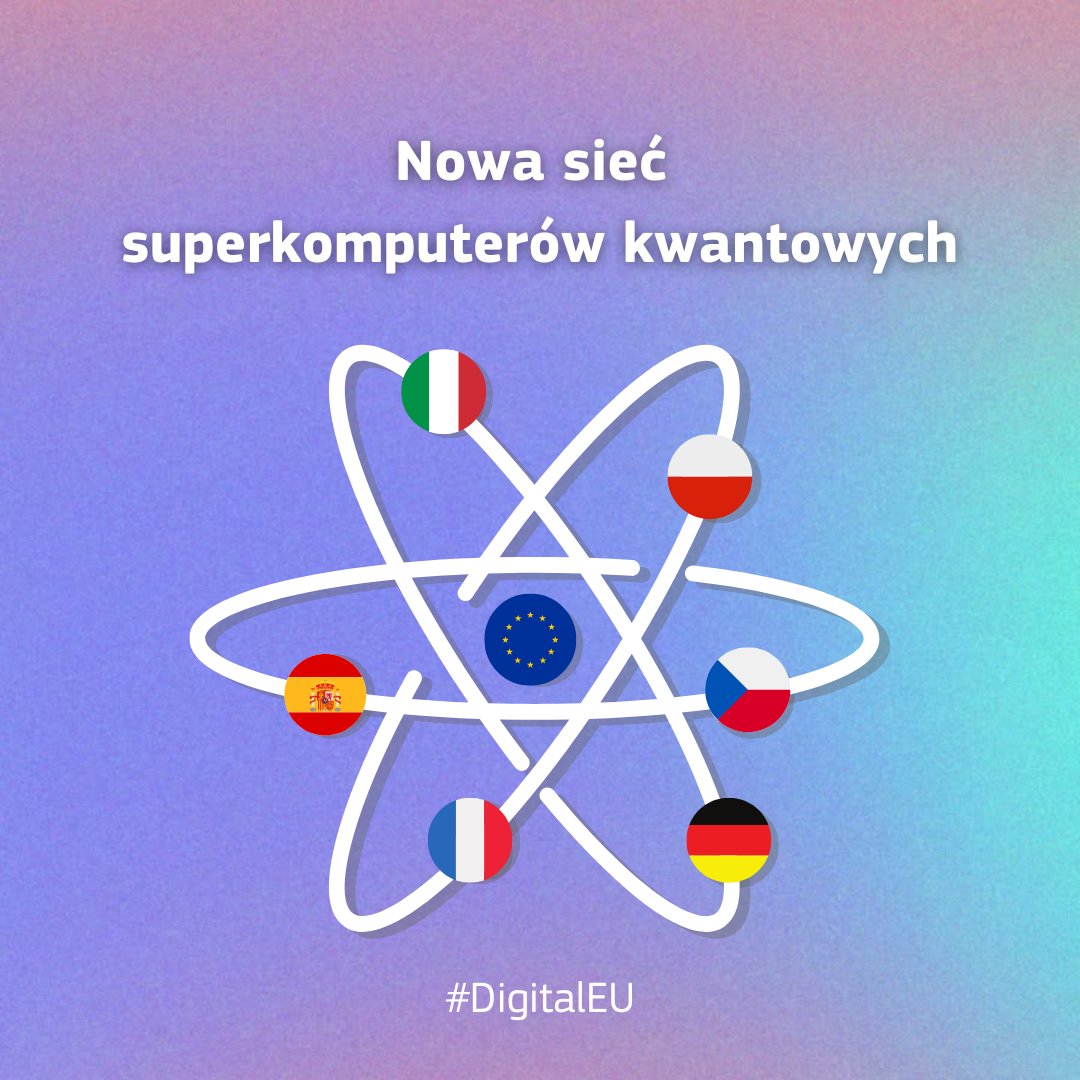 Polska 🇵🇱 jest wśród krajów, w których staje 6 największych komputerów kwantowych, razem z 🇮🇹🇪🇸🇫🇷🇨🇿🇩🇪.
☄️Superkomputery rozwiązują złożone problemy w ciągu kilku godzin, a nie w miesiącach i latach potrzebnych dotychczasowym systemom.
Koszt programu: 100 mln💶#DigitalEUProgramme.