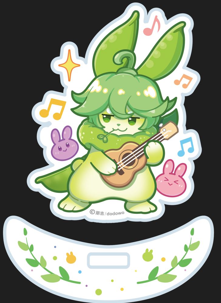instrument playing instrument music musical note holding instrument green eyes green hair  illustration images