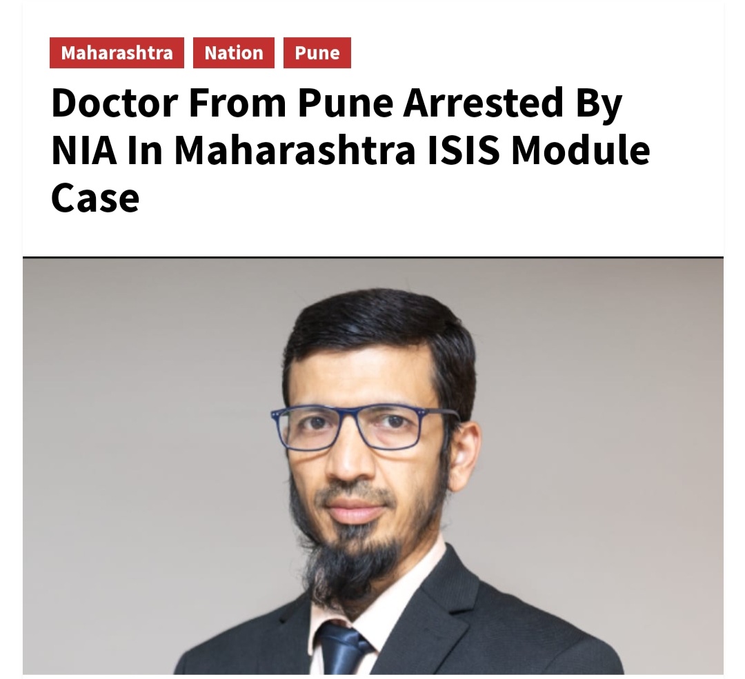 KhalidBaig85's tweet photo. This country did not discriminate you when you got a MBBS degree, then a MD degree, then reputed medical positions across top hospitals in Pune. The people trusted you and respected you. You instead chose terror. What a tragedy and what a dangerous betrayal! https://t.co/6xRn1o0mBU