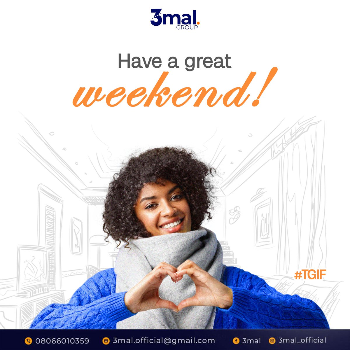 3mal_official's tweet photo. #TGIF! 🎉
The weekend is finally here, and we're ready to make it EPIC!
Whether you're planning a fun getaway or simply unwinding at home, make the most of it!
#3malGroup #mondaymotivation #advertising #advertisingstrategies #branding #contentestrategy #design #explorepage https://t.co/qPwBMlemTq