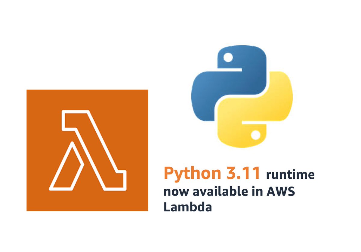 9193benjaminb's tweet image. AWS Lambda now supports Python 3.11 as both a managed runtime and container base image.
#AWS #AWSBlog #Serverless #Cloud #CloudComputing #AmazonWebServices #Lambda #Python go.aws/3QeGX5O