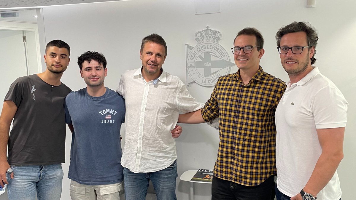 Geoinformática e ingeniería de datos se dan la mano en los Trabajos de Fin de Grado de nuestros dos futuros analistas deportivos <a href="/jorgeesouto/">Jorge</a> y Lucas Dans. Ayer presentaron sus resultados en la sede del <a href="/RCDeportivo/">RC Deportivo</a> con un feedback muy positivo. ¡Volveremos! ⚽️🏃#familiaFIC #GCED