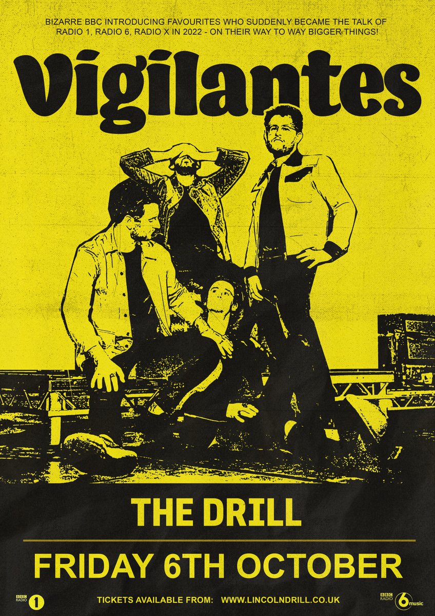 Vigilantes (@vigilantesmusic) on Twitter photo Biggest headline show to date! <a href="/LincolnDrill/">Lincoln Drill</a>
Tickets available here: lincolndrill.co.uk/whats-on/vigil⦠Biggest headline show to date! <a href="/LincolnDrill/">Lincoln Drill</a>
Tickets available here: lincolndrill.co.uk/whats-on/vigilβ¦