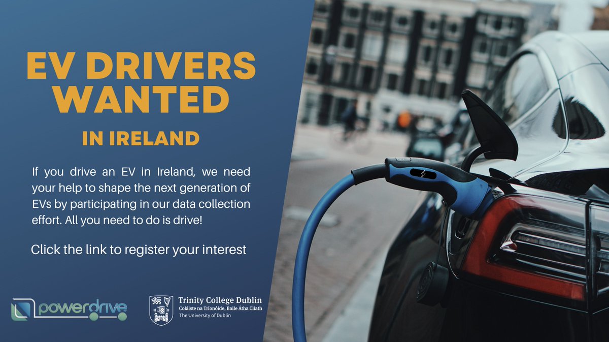 Brian Caulfield (@brian_caulfield) on Twitter photo 📢 We are looking for volunteers to help with in our <a href="/HorizonEU/">Horizon Europe 🇪🇺</a> funded project <a href="/PowerDriveEU/">PowerDrive Project</a>
We are looking to monitor real-world driving in EVs to test battery usage in different conditions.
If you have an EV and could help, please fill in this link
forms.gle/BtYyxeE5WLhofK… 📢 We are looking for volunteers to help with in our <a href="/HorizonEU/">Horizon Europe 🇪🇺</a> funded project <a href="/PowerDriveEU/">PowerDrive Project</a>
We are looking to monitor real-world driving in EVs to test battery usage in different conditions.
If you have an EV and could help, please fill in this link
forms.gle/BtYyxeE5WLhofK…