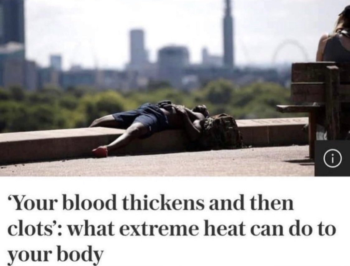 Glad we figured out why we have such a huge spike in heart attacks and blood clots in the past two years. It was due to climate change 🤡