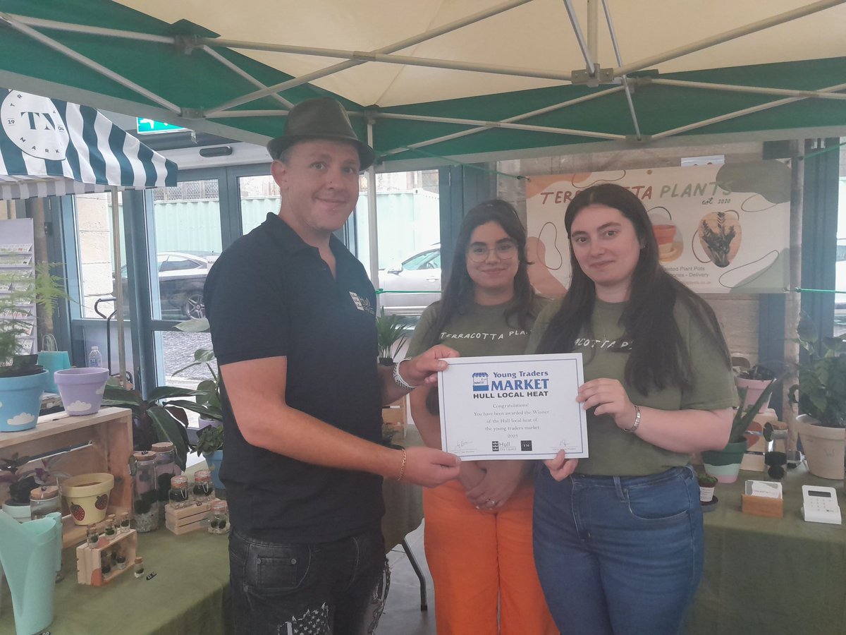 Tomorrow is the Yorkshire Regional final of the 2023 Young Traders Market @ Leeds Kirkgate Market  <a href="/LeedsMarkets/">Leeds Markets</a> - Representing Hull is Sharisse from Terracotta Plants! 
<a href="/RadioHumberside/">BBC Humberside</a> <a href="/peter_levy/">Peter Levy</a> <a href="/jameshoggarth/">James Hoggarth</a> <a href="/TrinityMarket1/">Trinity Market Hull</a> <a href="/hulllive/">Hull Live</a>