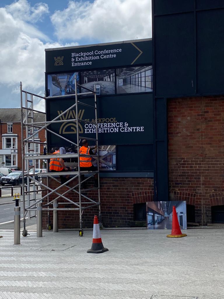 CJRSuk's tweet photo. We're so proud of our latest project with Winter Gardens Blackpool, to replace all their external and internal signage with new that reflects the venue's spirit while ushering in a fresh and contemporary feel. Working together, we totally nailed it.
 @WGBpl #signage #Blackpool https://t.co/mkcLtYongY