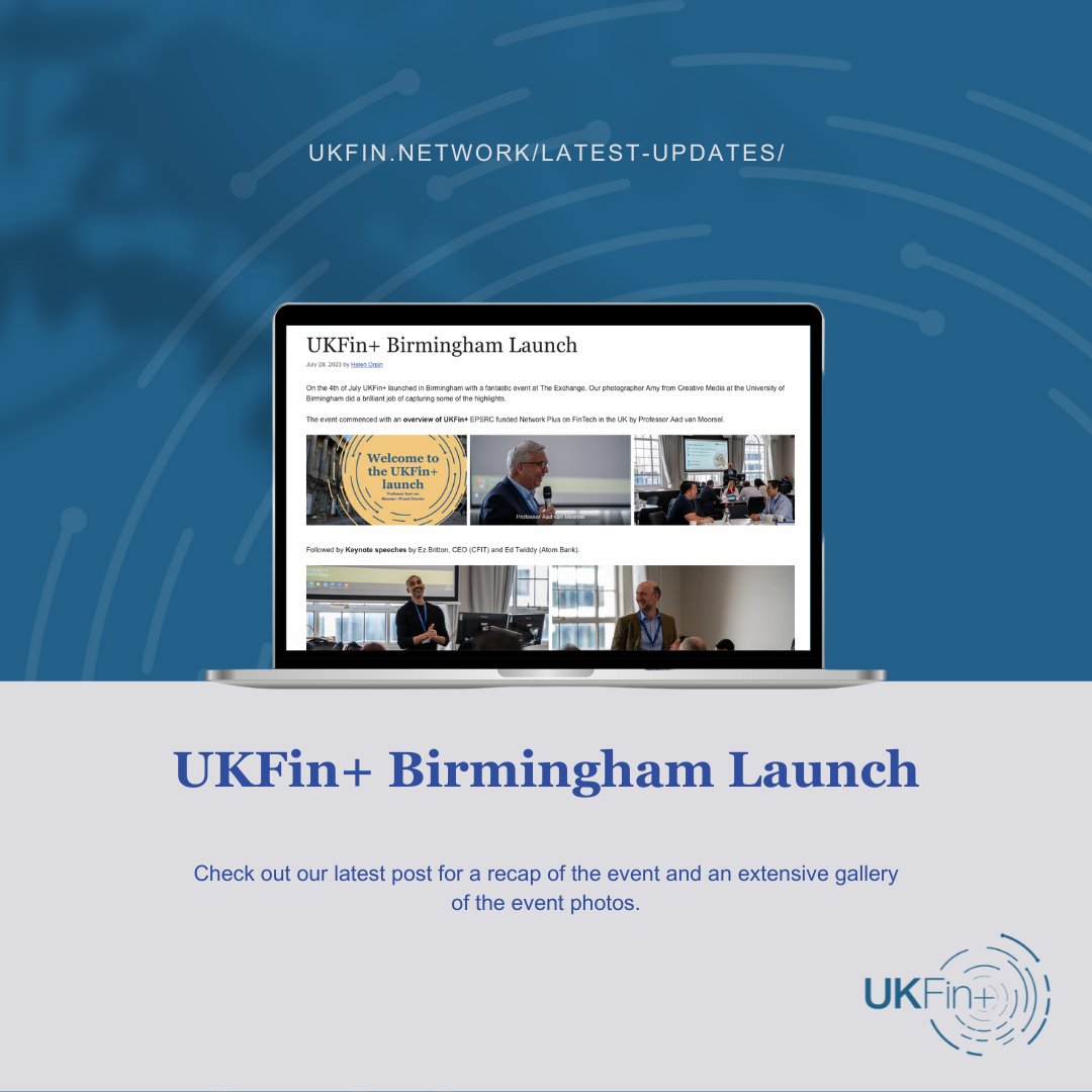 UKFinNetwork's tweet photo. πUKFin+ launched in Birmingham on the 4th of July with a terrific event held at The Exchange. Take a moment to peruse our recent post, which provides a recap of the event and an extensive gallery of the event photos.
πhttps://t.co/b7SgzfmcRq
#launch #UKFin #eventphotos #UoB https://t.co/86EDWarydF