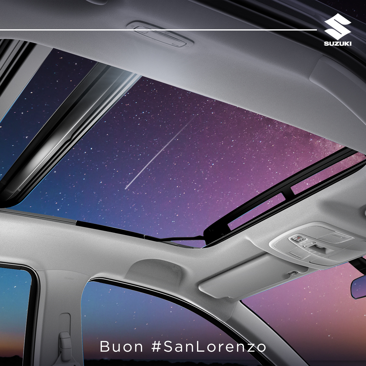SuzukiIT's tweet photo. ✨ Cosa c'è di meglio che godersi le stelle con... lo Starview??✨
#SuzukiHybrid #Starview #10agosto #SanLorenzo https://t.co/BbEcOJQGSX