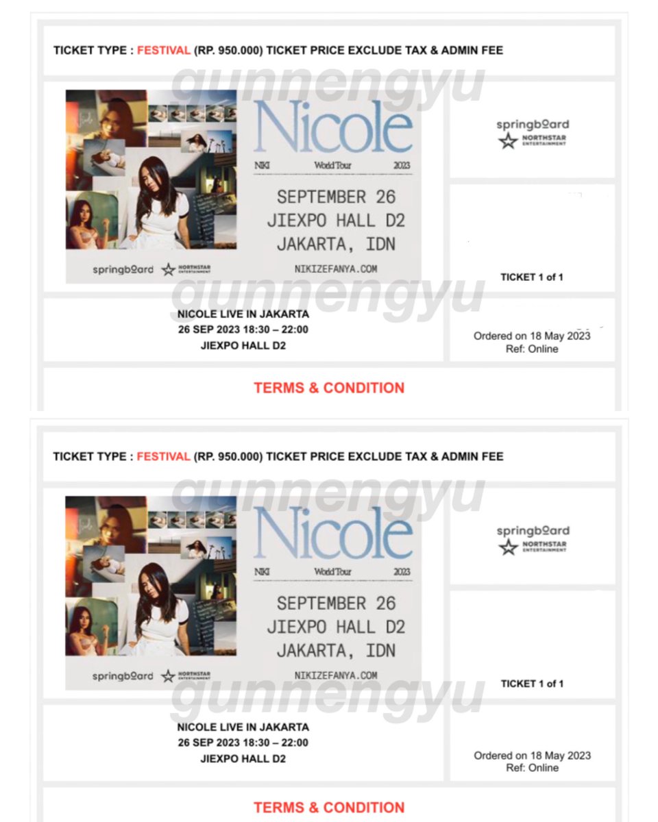 gunnengyusbt's tweet photo. wts/want to sell
niki nicole world tour in jakarta - day 1

avail 2 tiket, prefer yang bisa take langsung dua. price &amp; details bisa ditanyakan di dm ya🫶🏻 https://t.co/Lf9S2ORDPt