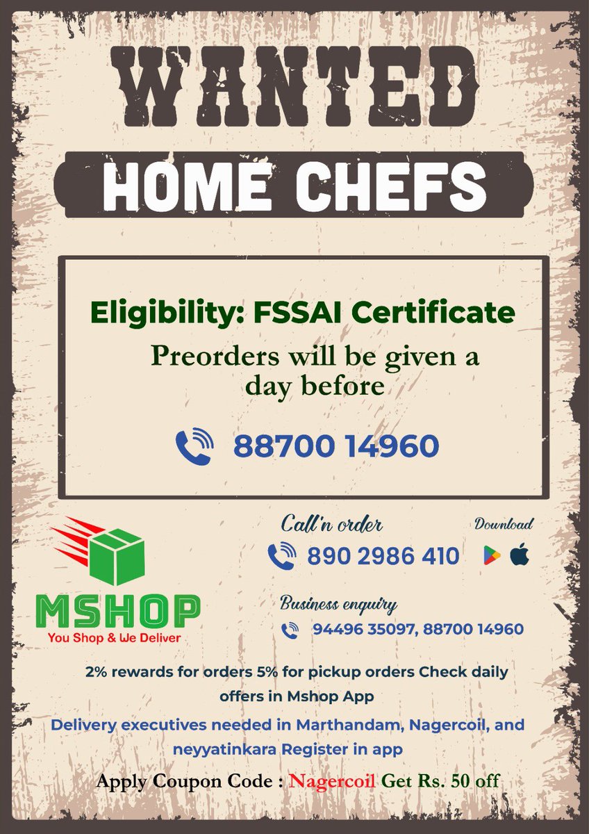 MshopIndia's tweet photo. Now you can also be part of MSHOP if you love coming food 🥘 https://t.co/EiaUI3ZV1Z