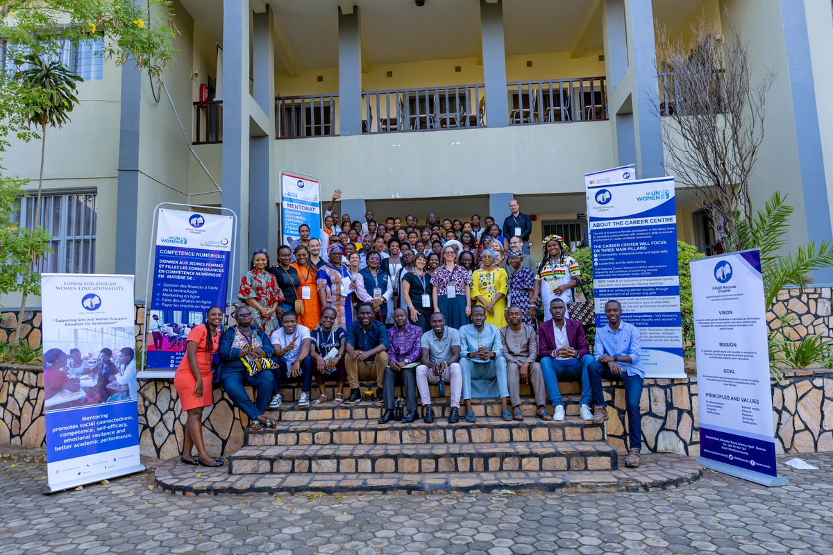 FAWERwanda's tweet photo. The Fawe Rwanda Career Women Center received the CLE Program and its partners from other FAWE Chapters ( Benin, Cameroon, Senegal, and Togo). They remain committed to girls' and women's empowerment.#GenderEquality #FAWERwanda https://t.co/es4f3UNXVN