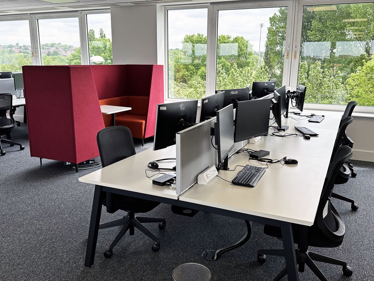 dsp_interiors's tweet photo. @dsp_interiors have successfully completed the design and #fitout of a new facility for #RPS Group at Pentagon House in Derby. 

We transformed the empty building shell into a #bespokeunit complete with #strikingfinishes and #glasspartitions. https://t.co/9rngqIGg1I