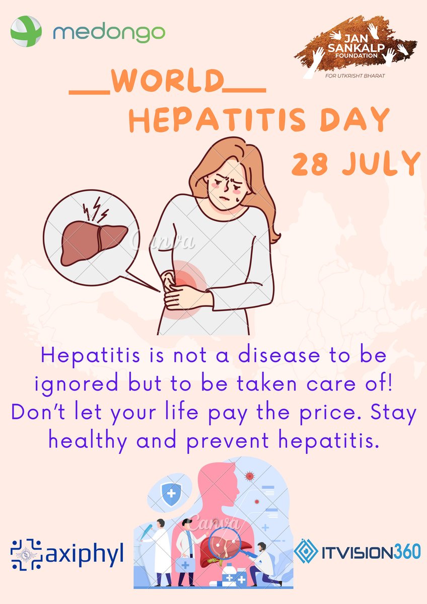 JansankalpF's tweet photo. Joining Hands on World Hepatitis Day! JanSankalp Family takes a stand against Hepatitis, spreading awareness and promoting a healthier world for all. Let's #UniteToEliminateHepatitis and make a difference together! 💪🏼
 #JanSankalp #medongo #jansankalpfaundation https://t.co/8eNB64At8m
