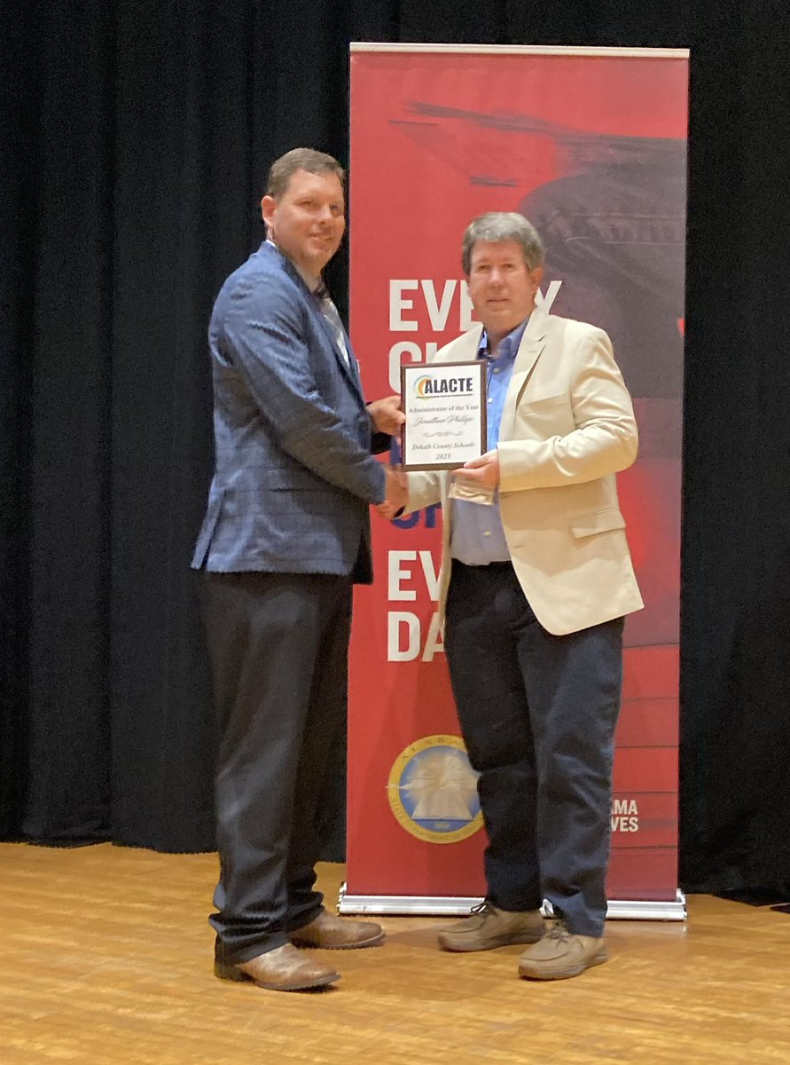 Congratulations to our CTE Director Jonathan Phillips - Alabama Career Tech Administrator of the Year! <a href="/egmackey/">Eric Mackey</a>