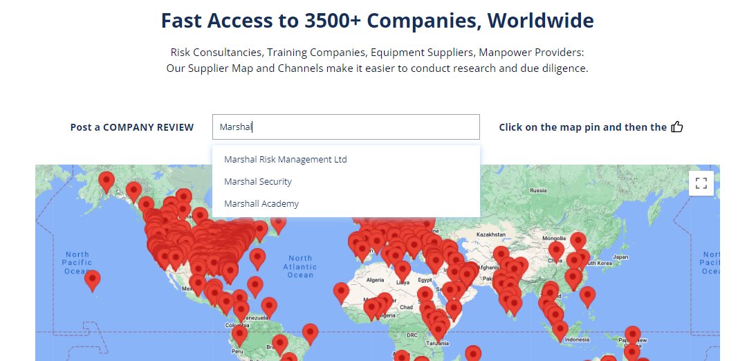 We've launched our long awaited "Company Review" feature! Let the #Safety &amp; #Security stakeholder community know your opinions about the products, services &amp; expertise of over 3500 companies worldwide! marshalhub.com