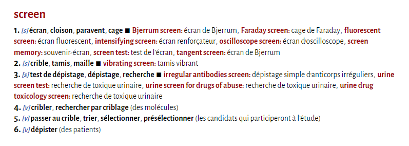 MedLexic's tweet photo. Les difficultés de l'anglais médical.
Aujourd'hui: «screen».
#MedLexic #Traduction #Médicale #Medtrans #MedTwitter #MedTwitterQc https://t.co/yIrU7fMDFO