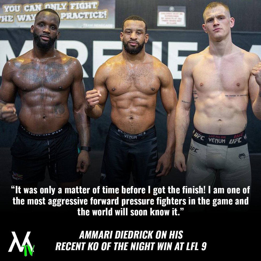 👀| One of the UK's most feared welterweights, Ammari Diedrick, is ready to show the world what he's made of following his standout performance at #LFL9 which earned him the 'knockout of the night' award! 

Who is next for the stand-out star? Play matchmaker below ⬇️