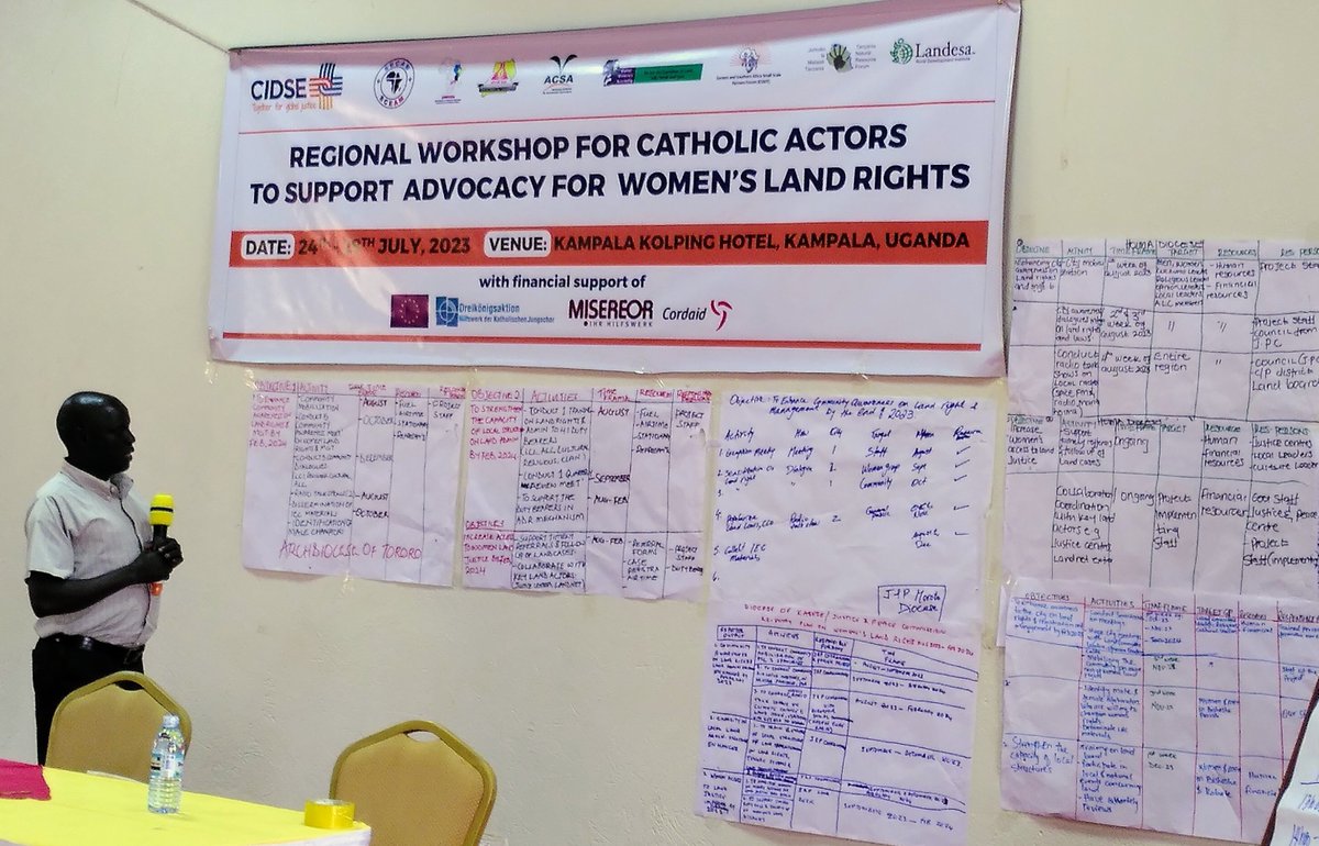 Nbroeckh's tweet photo. 🇺🇬Final workshop Day! Today, different actors (both Church and civil society) came together to strategize and come up with their action plans for the next months on advocacy for women’s land rights, both at national, sub-regional and regional level. What a great way forward! https://t.co/QuSgeF2M3K
