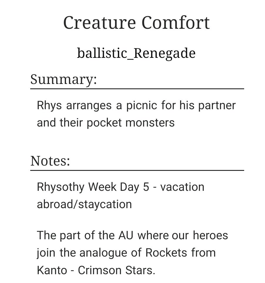 Ren_Rene_gade's tweet photo. #Rhysothyweek
#Rhysothyweek2023
Day 5 - vacation abroad/staycation
https://t.co/msqzBv2EEn https://t.co/070r3sCWLO