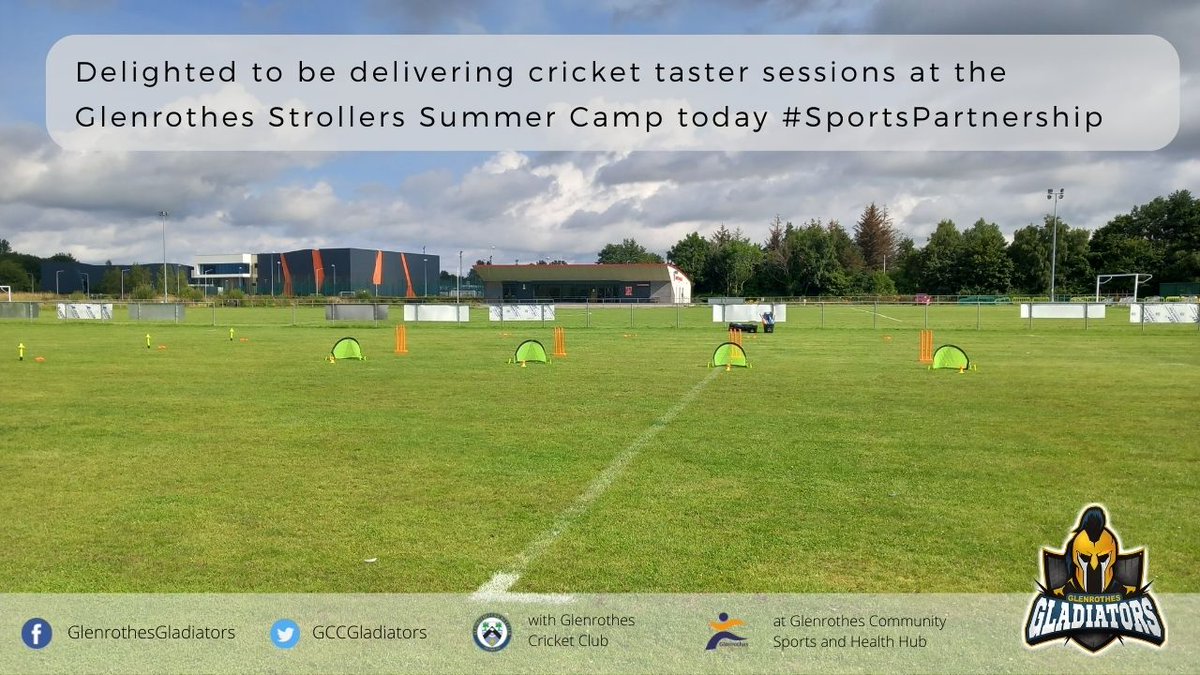 Glenrothes Gladiators π (@gccgladiators) on Twitter photo We are delighted to be delivering cricket taster sessions today at the <a href="/Strollers1973/">Glenrothes Strollers CC</a> summer camp.
This builds on our sporting partnerships with <a href="/GlenrothesHub/">Glenrothes Community Sports & Health Hub</a> aiming to enhance healthy, active lives across #Glenrothes We are delighted to be delivering cricket taster sessions today at the <a href="/Strollers1973/">Glenrothes Strollers CC</a> summer camp.
This builds on our sporting partnerships with <a href="/GlenrothesHub/">Glenrothes Community Sports & Health Hub</a> aiming to enhance healthy, active lives across #Glenrothes
