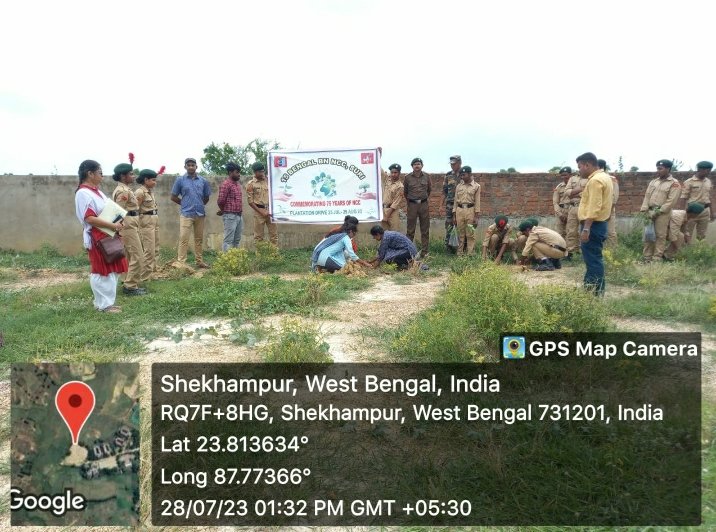 15_BEN_NCC's tweet photo. #NationalCadetCorps 
#75yearsofNCC Tree plantation was carried out by JD &amp; JW cdts of Jawahar Navodaya Vidyalaya, Gopalpur under 15 Bengal Bn NCC Suri/Burdwan Gp/WB&amp;Skm Dte. Burdwan Gp will be planting more than 7000 saplings for the event over a month.
@nccwbskm 
@HQ_DG_NCC https://t.co/awiRCbHSnt