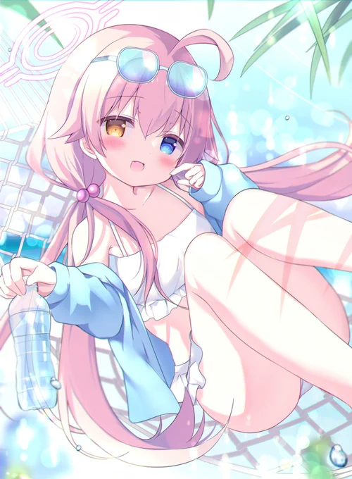 『先生、暑いし一緒に休憩しよ～!』#ブルアカ   #BlueArchive 