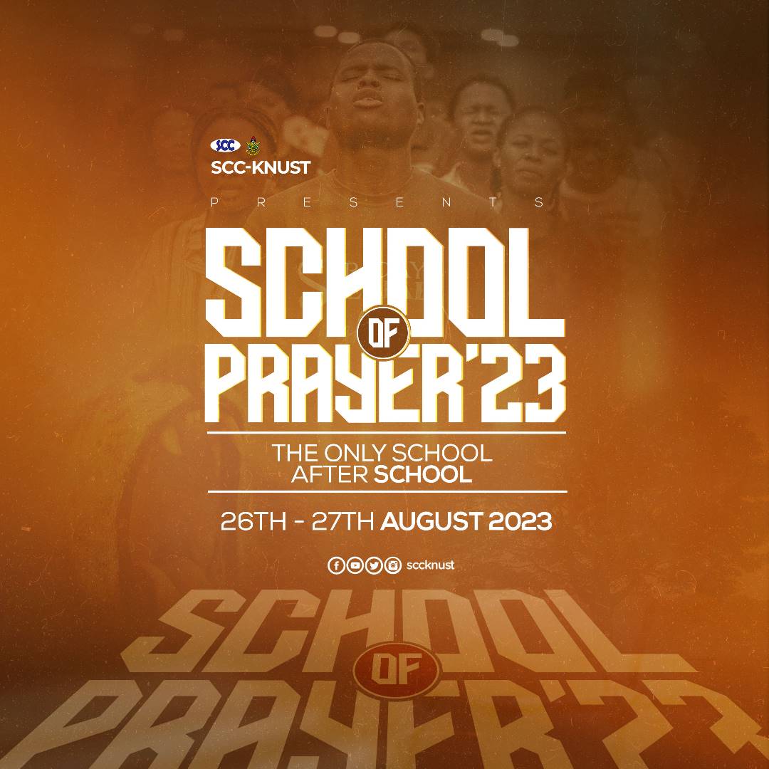 scc_knust's tweet photo. What better way to end the semester than at the SCC SCHOOL OF PRAYER 2023🥳
Join the holy convocation as we fellowship with our Father in prayer and with open hearts from the 26th to the 27th of August 2023🔥
Mark your calendars🗓
#Unityofthespirit
#Unityofthefaith https://t.co/FtJXfBhsiV