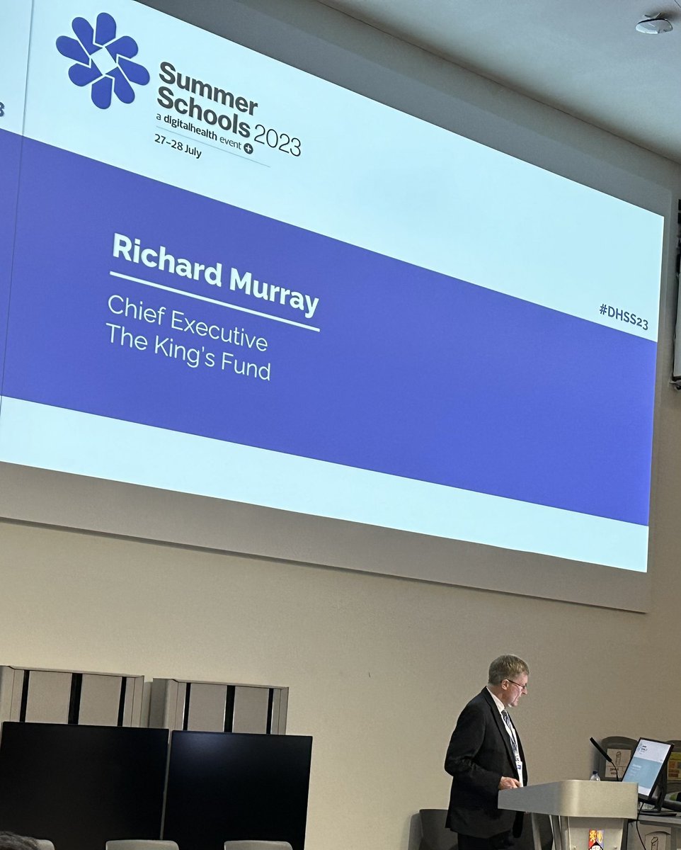 Always great to hear Richard and the <a href="/TheKingsFund/">The King's Fund</a> view &amp; analysis of the NHS at the moment #DHSS23