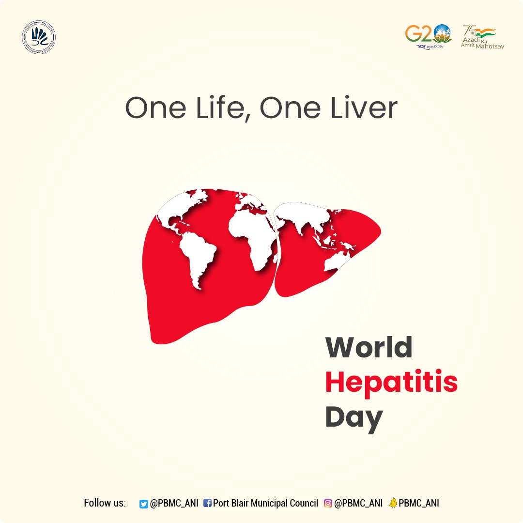 On #WorldHepatitisDay, let's unite to fight hepatitis and raise awareness about this preventable disease. Get tested, know your status, and together, we can eliminate hepatitis! #FightHepatitis #PortBlair