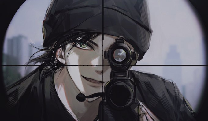 「aiming at viewer hat」 illustration images(Latest)