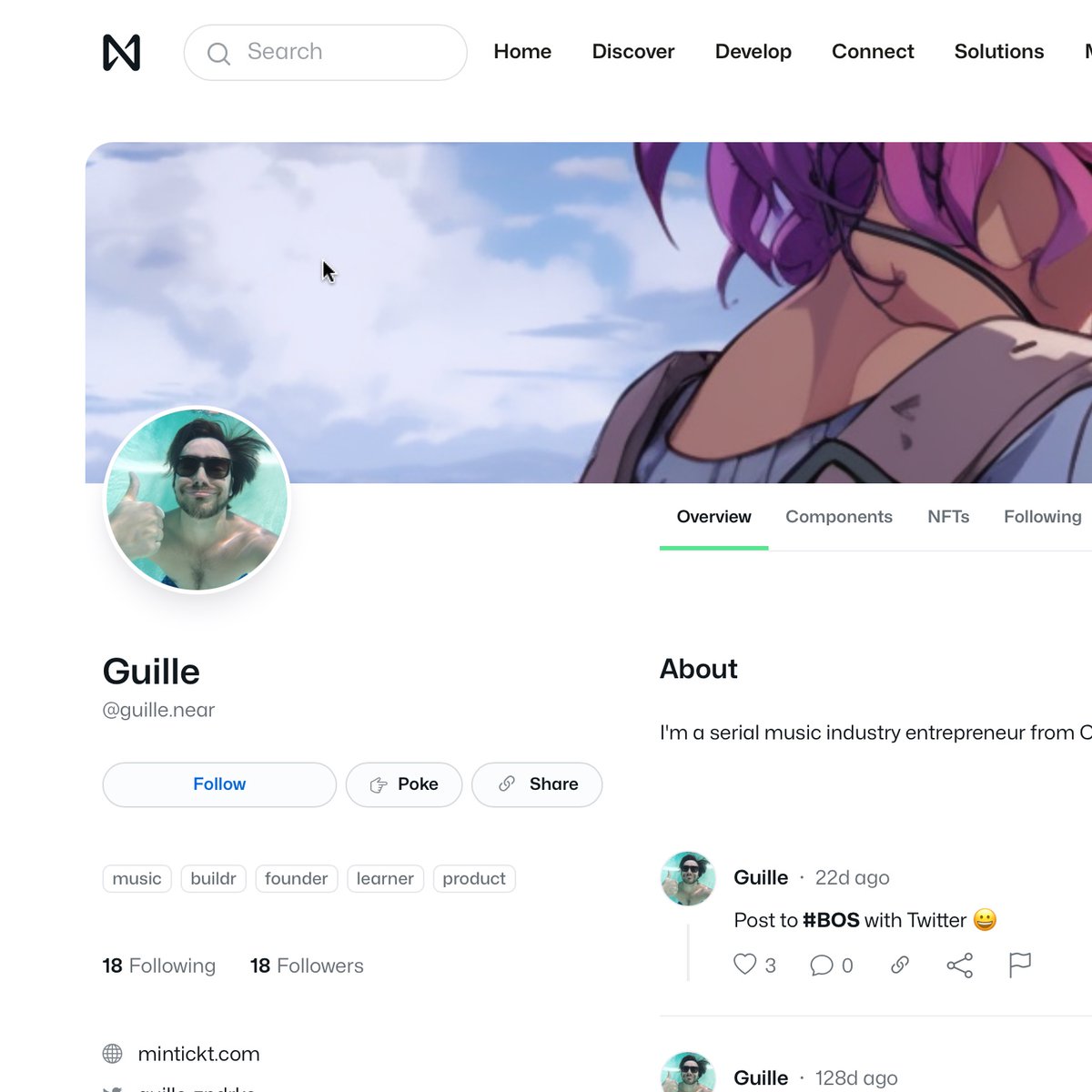 guilledoer's tweet photo. Your profile on @mintickt linked to your #NEARistheBOS profile (@NearSocial_ ) https://t.co/TEYKVJ3aW2