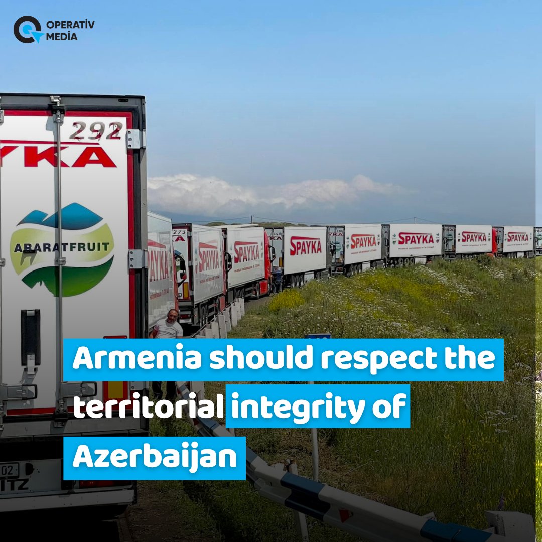 operativmedia's tweet photo. In the last two days, countries, organizations and politicians who believe in the manipulation policy of Armenia are trying to exert pressure by making statements against Azerbaijan.

The state of Azerbaijan announced in advance that the provocation of Armenia would be prevented and provided an alternative route for humanitarian cargo. Nevertheless, Armenia spreads its false policy against Azerbaijan and tries to confuse the international community.

#Azerbaijanisright #DontBelieveArmenia
