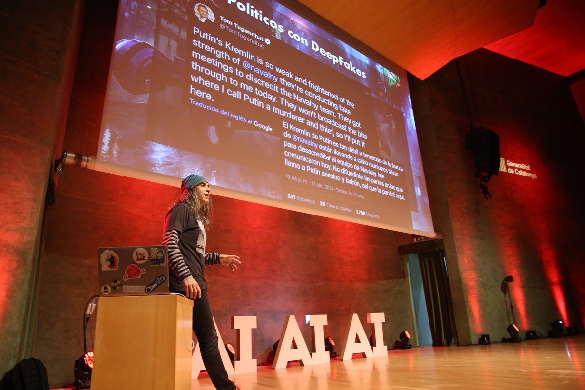 accio_cat's tweet photo. ✨La #IA ens pot fer confondre la realitat amb la ficció?

@chemaalonso analitza l'impacte que la IA pot tenir en les persones, en el creixement de les #deepfake i en la disrupció que suposa pel present i el futur

Recupera la sessió 🎥
https://t.co/NWtw6Aw51J

#ExponentialDay23 https://t.co/QLFMHb5h22