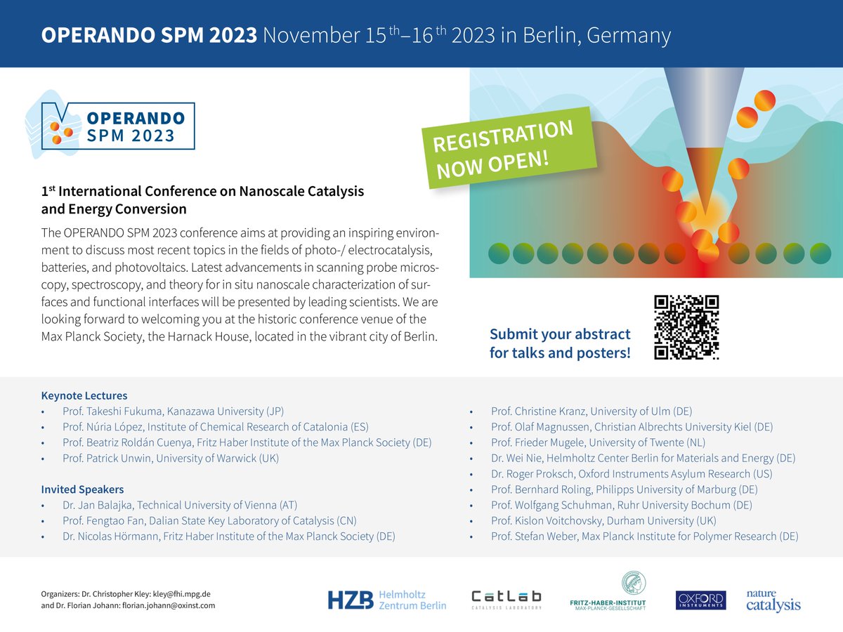 Fritz Haber Institute of the Max Planck Society (@fhi_mpg_de) on Twitter photo 📅 Register now for #OPERANDOSPM2023, the 1st International Conference on Nanoscale Catalysis & Energy Conversion on 15th & 16th Nov. Explore cutting-edge discussions on photo-/electrocatalysis, batteries & photovoltaics! <a href="/HZBde/">Helmholtz-Zentrum Berlin</a> <a href="/NatureCatalysis/">Nature Catalysis</a> <a href="/OxInst/">Oxford Instruments</a>
fhi.mpg.de/1333576/OPERAN… 📅 Register now for #OPERANDOSPM2023, the 1st International Conference on Nanoscale Catalysis & Energy Conversion on 15th & 16th Nov. Explore cutting-edge discussions on photo-/electrocatalysis, batteries & photovoltaics! <a href="/HZBde/">Helmholtz-Zentrum Berlin</a> <a href="/NatureCatalysis/">Nature Catalysis</a> <a href="/OxInst/">Oxford Instruments</a>
fhi.mpg.de/1333576/OPERAN…