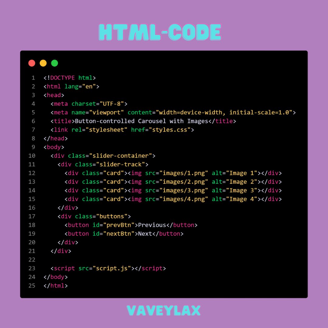 VaveylaxCompany's tweet photo. How to make Carousel with HTML&CSS&JS? You can see the codes by scrolling sideways.
.
#html #css #htmlcss #htmlcoding #javascript #webdevelopment #coding #webdeveloper #webdesign #programming #code #htmlcode #frontenddeveloper #javascriptdeveloper #website #csstricks #webdev https://t.co/2FKzqjQuk0