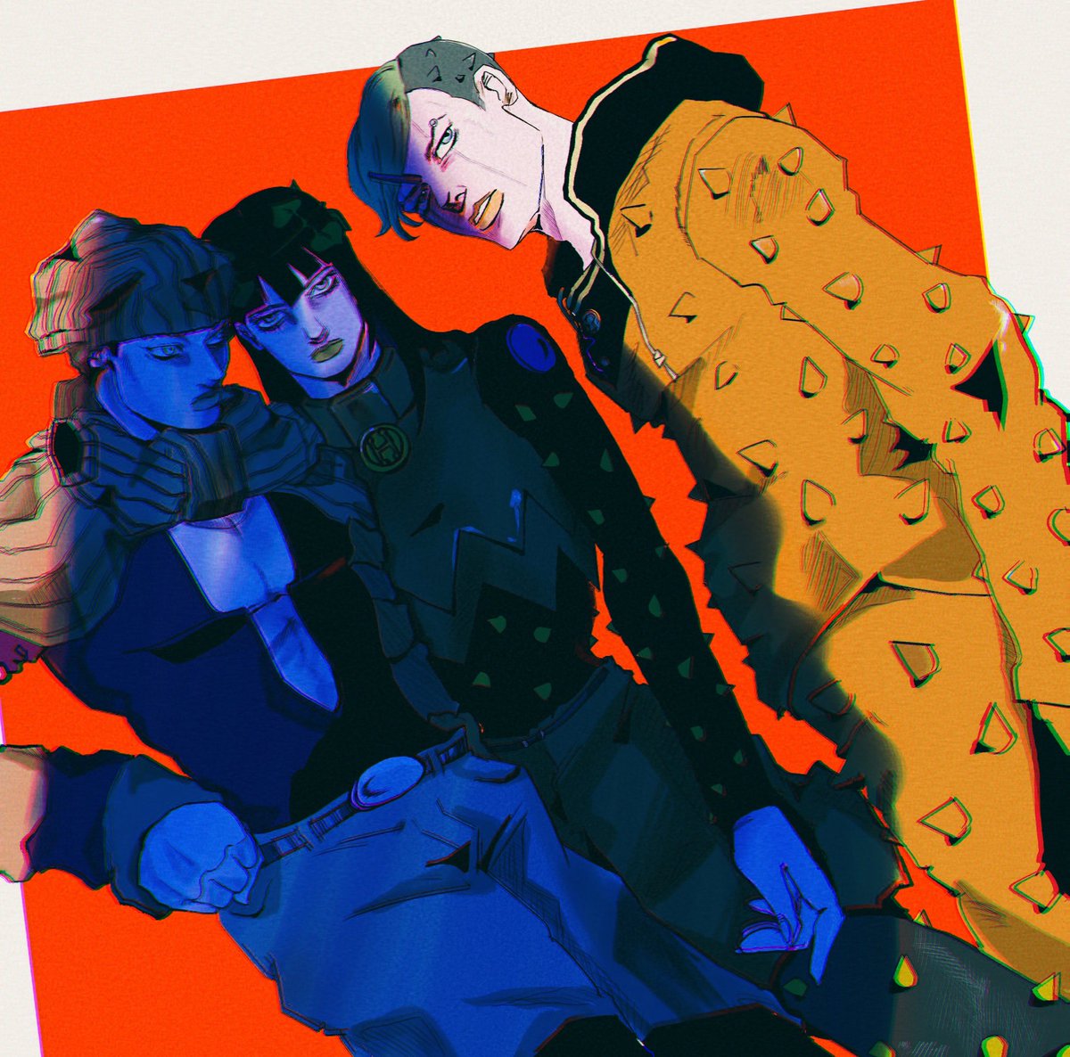 qqzicc's tweet photo. #jjba  #jjbafanart 
愛唱と夜露と常敏 https://t.co/fiFrvys3Ca