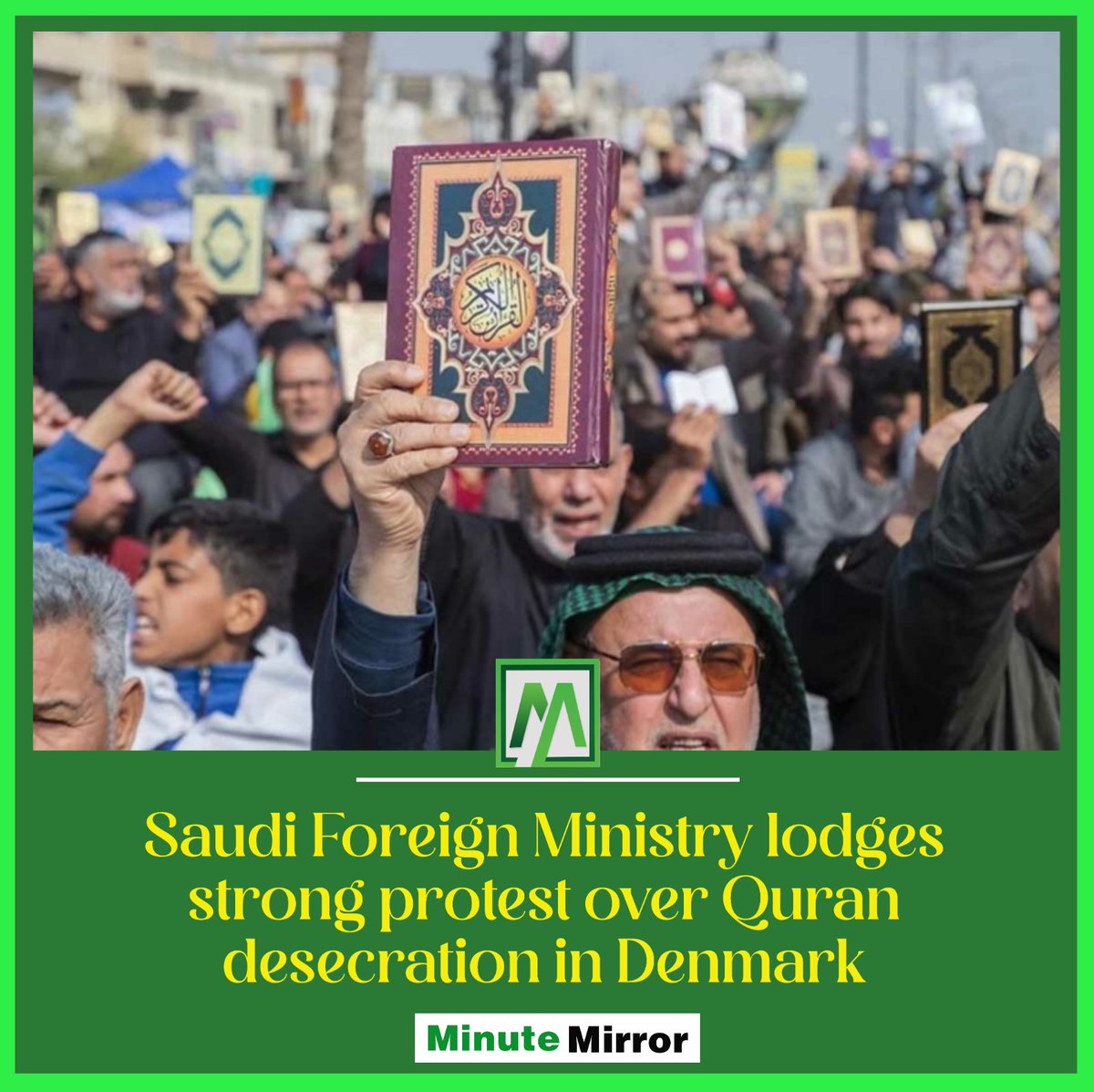 MinuteMirrorpk's tweet photo. #SaudiArabia handed over a #ProtestNote to the #ChargeDAffaires in this regard and called on the #DenmarkGovernment to stop insulting actions that violate international laws and principles, including religious teachings.
https://t.co/iEx7uVfgWk https://t.co/jrvkhoWA0B