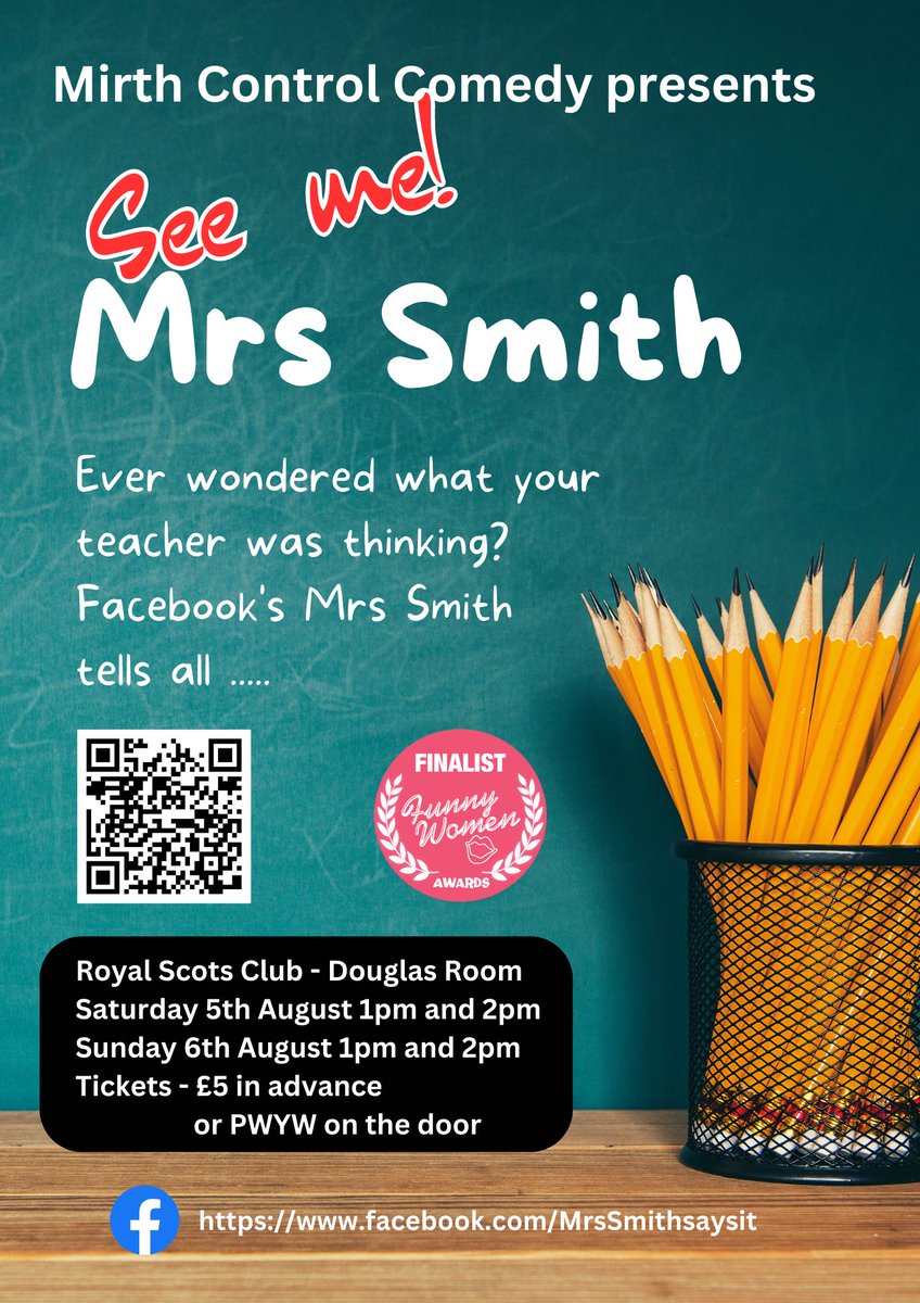Oh look, it’s happening. Mrs Smith is going to Fringe. She’s got the flyers to prove it. <a href="/edfringe/">Edinburgh Festival Fringe</a> 
#edfringe #teacherlife #primaryschool #SchoolLife  #quickflyer 
#comeandseeme
#MrsSmithseeme!