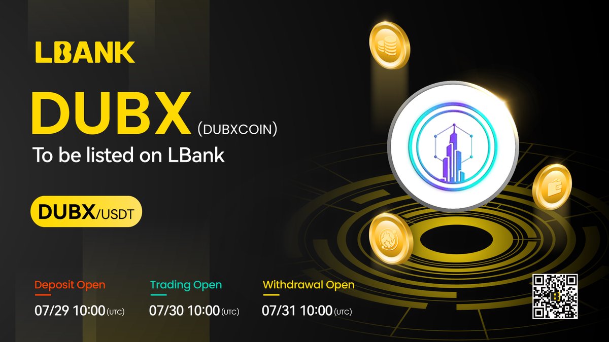 LBank_Exchange's tweet photo. 🌈 New #listing

⛵️ $DUBX (DUBXCOIN) will be listed on LBank！

DUBX(Dubxcoin) is an open-source, community-based project that allows users to build decentralized Apps.

👉 Details: https://t.co/Gk3JVzrtWj https://t.co/5hUg90ra5z
