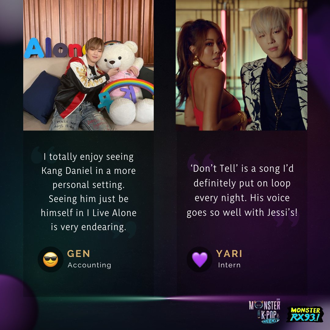 RX931's tweet photo. #MonstersPick: KANG DANIEL

The Monster loves ace idols, and #KangDaniel definitely made it to our list! 😉🌟

The idol is all over the industry with all this music and on-screen content! Check out what the Monster's favs are 🎶📺 Share yours, #DANITY! #MonsterKPopWeekly https://t.co/Ym5hl4SKeU