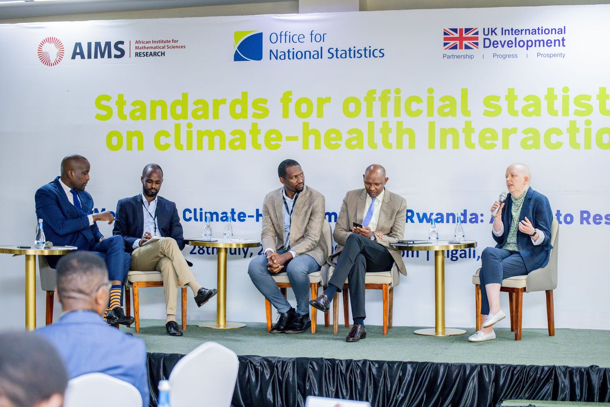 UKinRwanda's tweet photo. Today @OmarDaair &amp; @AnnaWilsonFCDO launched a 🇬🇧 @ONS @AIMS_Rwanda project on using data to better understand the impact of climate change on health.

This will help policymakers in #Rwanda, the UK &amp; beyond make better decisions on how to reduce the impacts on future generations. https://t.co/RV1rHZ2HMa