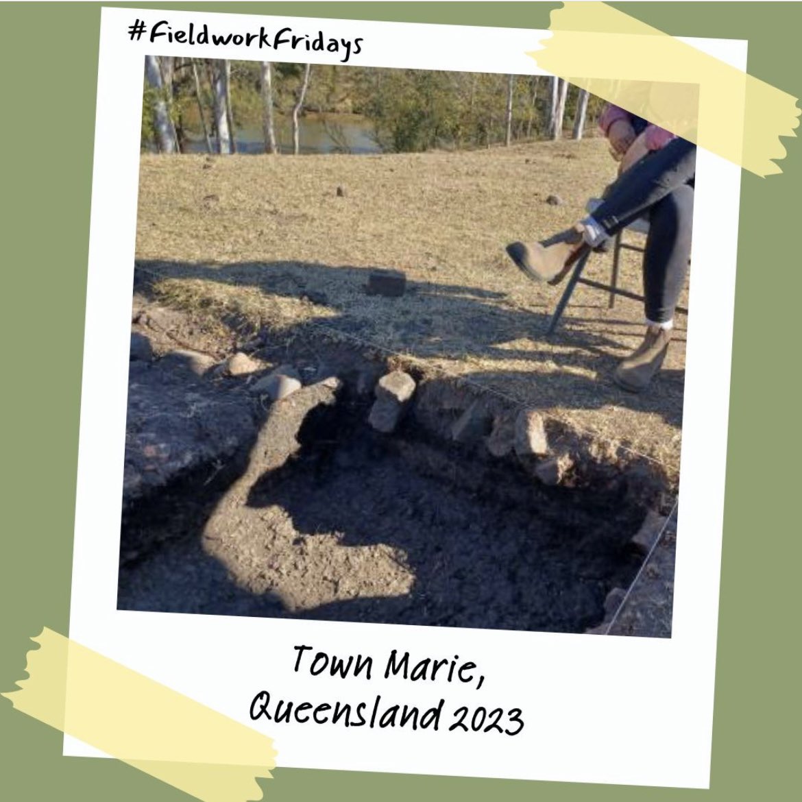 Archaeology_MQ's tweet photo. For our first #FieldworkFridays of 2023, we are highlighting Janet who recently excavated with @EverickHF!

“We did some excavating in Ipswich Queensland on an industrial town called Town Marie. We were mainly interested in finding archaeological evidence of boiling down works.” https://t.co/hI9CmRKILB