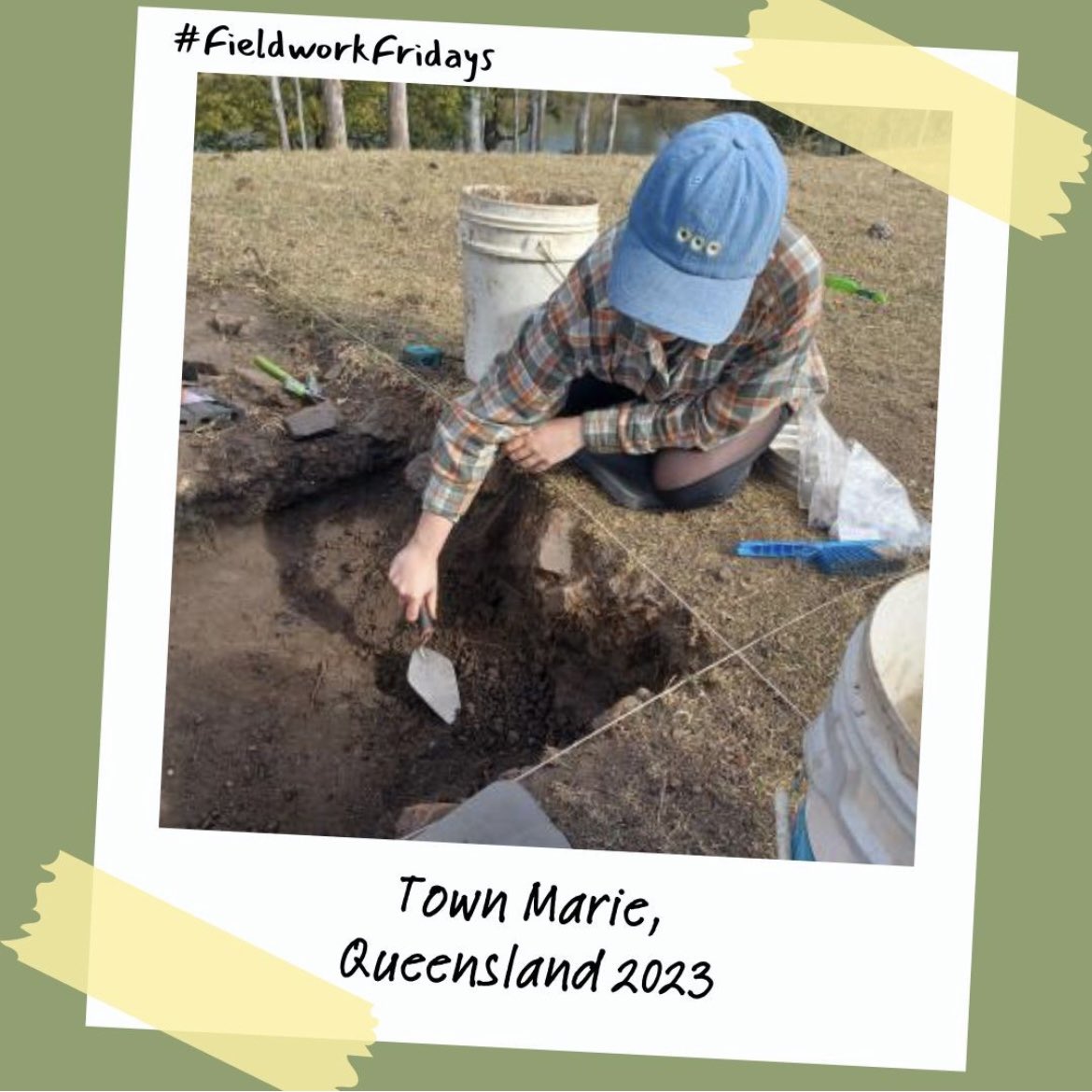 Archaeology_MQ's tweet photo. For our first #FieldworkFridays of 2023, we are highlighting Janet who recently excavated with @EverickHF!

“We did some excavating in Ipswich Queensland on an industrial town called Town Marie. We were mainly interested in finding archaeological evidence of boiling down works.” https://t.co/hI9CmRKILB