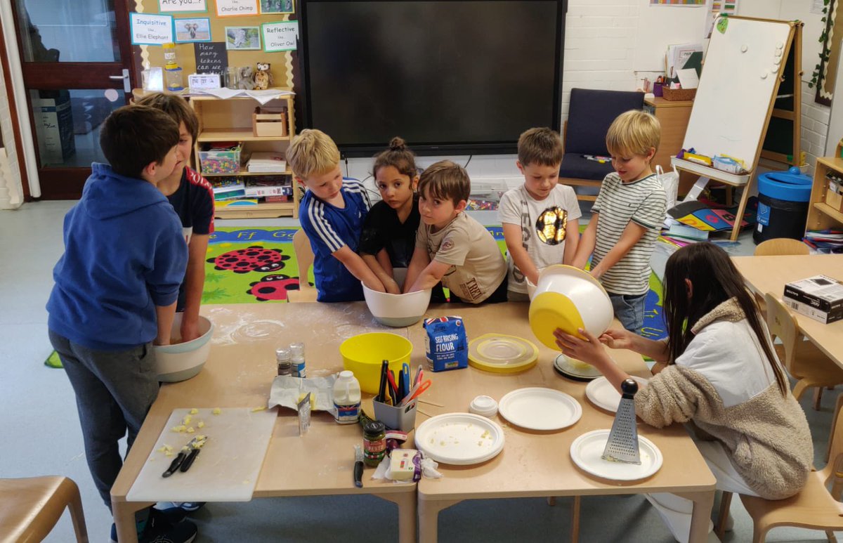 Making cheese scones and some brilliant Kinex modelling. KC Holiday Club was busy yesterday