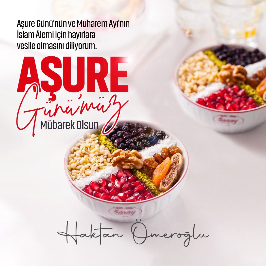 Aşure gününün hayırlara vesile olmasını diliyorum… #aşure